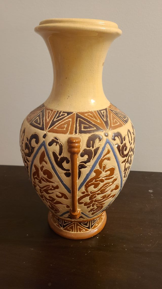 Jarrón vietnamita de Cerámica policromada