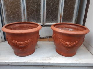 Maceteros de cerámica - 2 uds la unidad 4.95