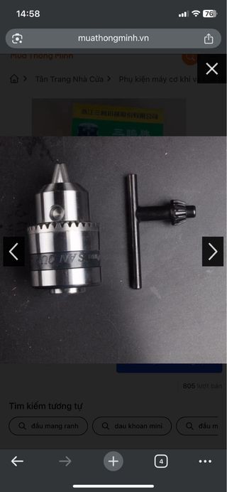 Mandril 1.5-13mm B16 - Perforadora