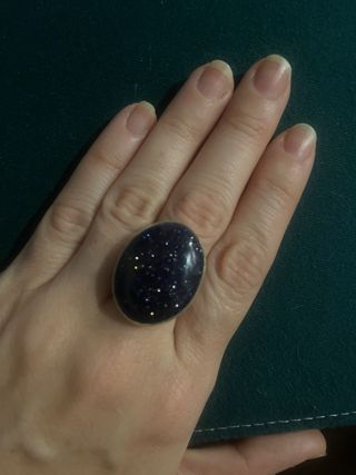 Anillo amatista natural plata