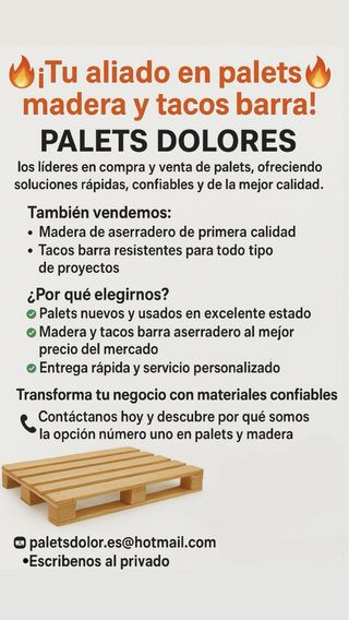 Palets Dolores: Compra-venta