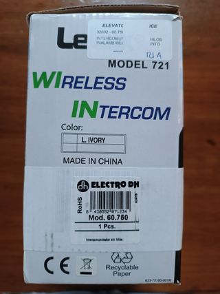 Intercomunicador inalámbrico LeLux modelo 721