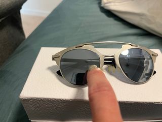 Gafas Dior espejo plata-azules