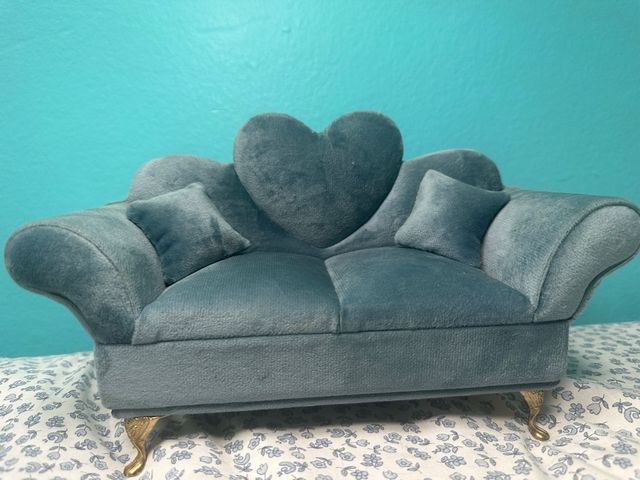 Joyero sofá azul - vintage