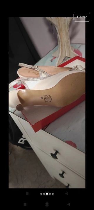 Zapatos Piola Plata-Blanco