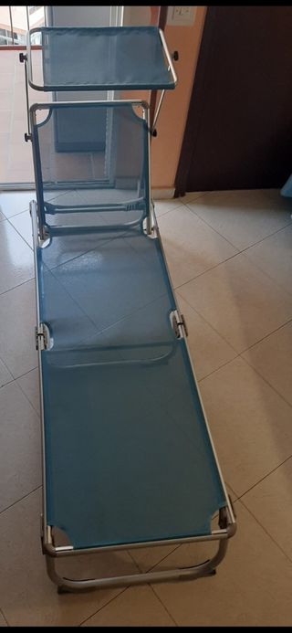 Tumbona Plegable Naranja y otra azul