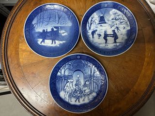 3 Piatti Natale Royal Copenhagen 1987-89-90