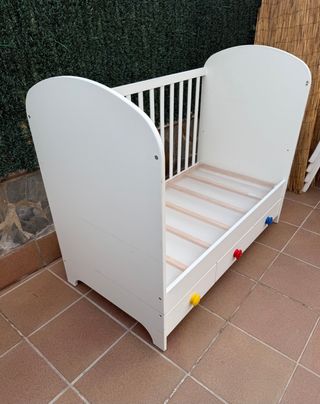Cuna divan con cajones blanca
