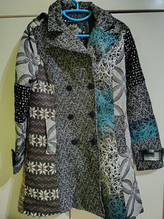 Abrigo patchwork multicolor