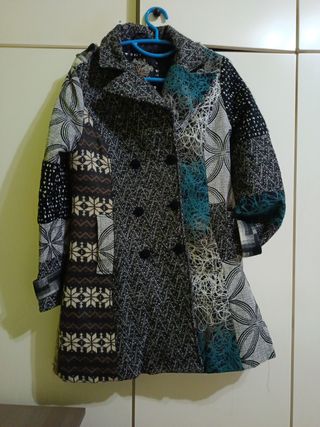Abrigo patchwork multicolor