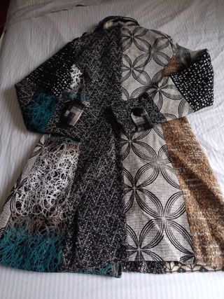 Abrigo patchwork multicolor