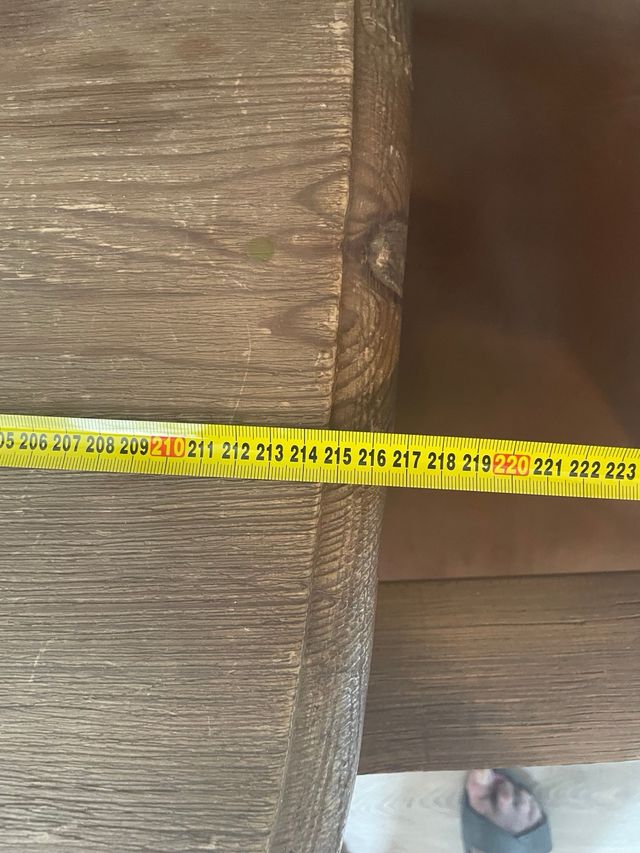 Conjunto mesa + 6 sillas madera + 2 sillones