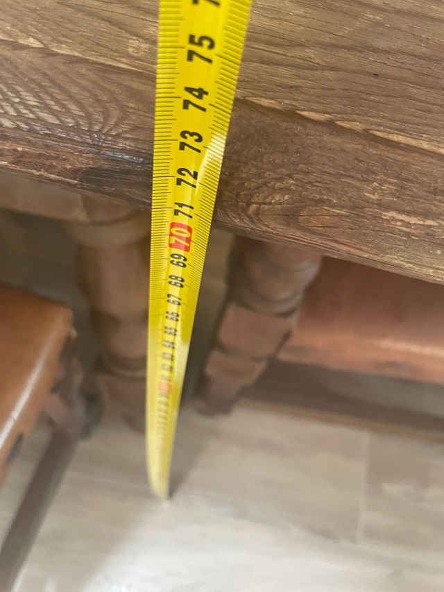 Conjunto mesa + 6 sillas madera + 2 sillones