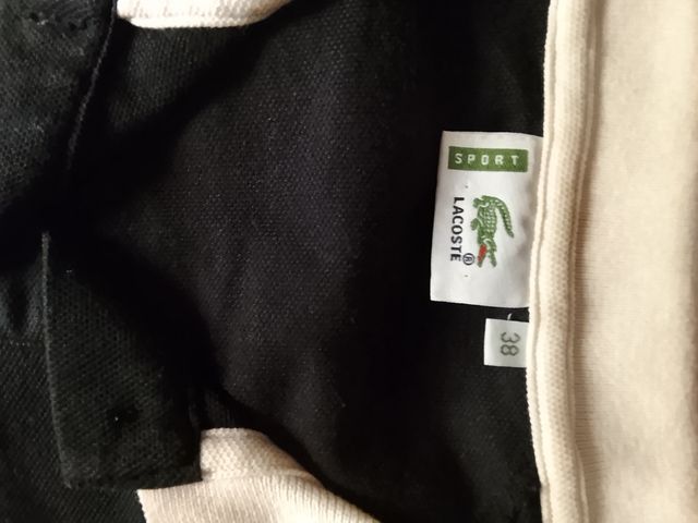 Polo Lacoste niño - Negro/Blanco