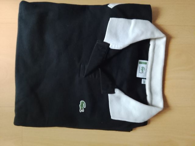 Polo Lacoste niño - Negro/Blanco