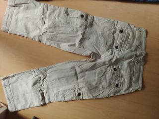 2 Pantalones piratas - Azul y Beige