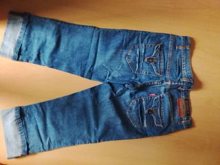 2 Pantalones piratas - Azul y Beige