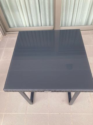 Mesa exterior aluminio-cristal