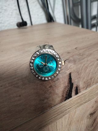Reloj anillo Claire's turquesa