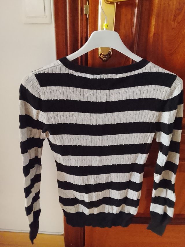 Jersey rayas Yessica negro-gris