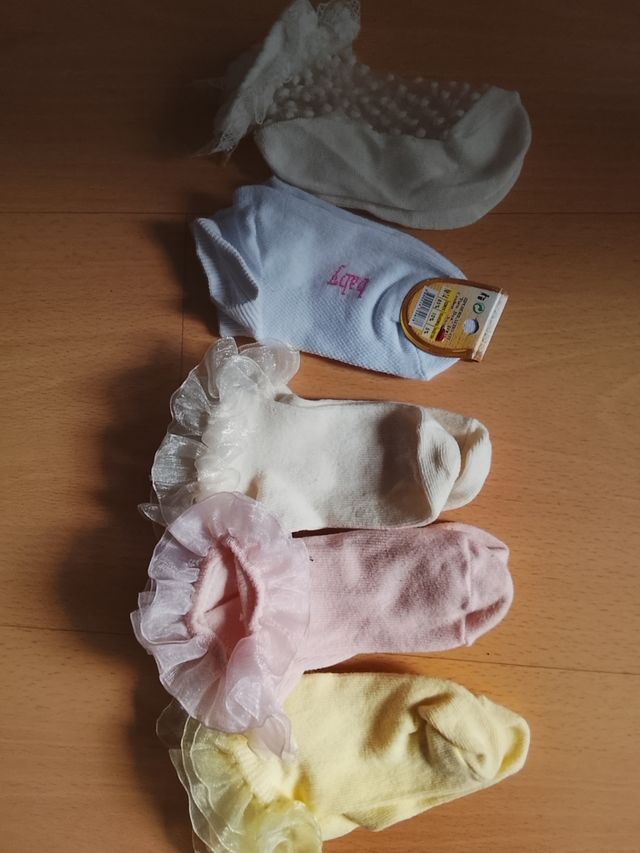 5 calcetines bebé niña talla 18-20