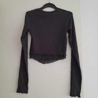 Top FB Sister negro manga larga talla XXS