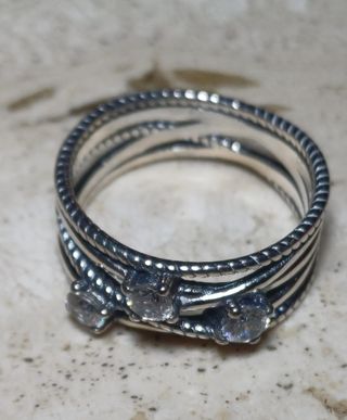 Anillo plata 3 circonitas