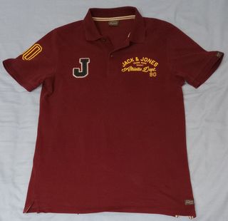 Polo ajustado Jack & Jones rojo - Talla M, hombre 