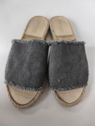 Sandalias esparto grises mint&rose planas
