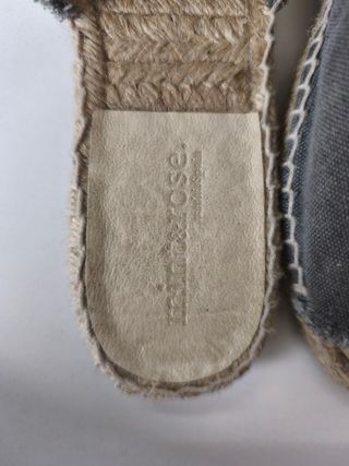 Sandalias esparto grises mint&rose planas