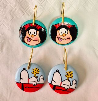 Pendientes Snoopy & Mafalda