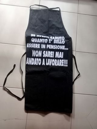 Grembiule da cucina nero - Divertente!