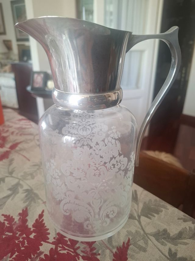 Barattolo in vetro metallico vintage