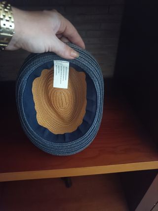 Sombrero paja niño - beige/azul