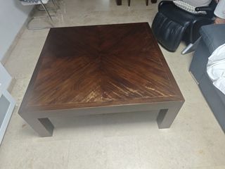 Mesa centro madera maciza 120x120cm