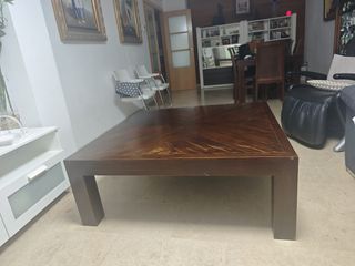 Mesa centro madera maciza 120x120cm