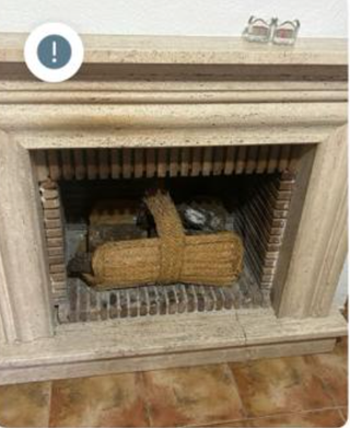 Chimenea mármol travertino