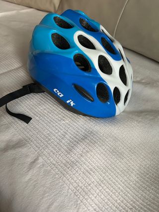 Casco bici niño - Azul y Blanco
