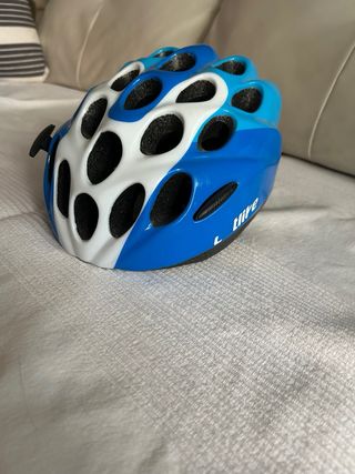 Casco bici niño - Azul y Blanco