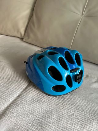 Casco bici niño - Azul y Blanco