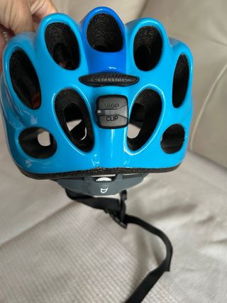 Casco bici niño - Azul y Blanco