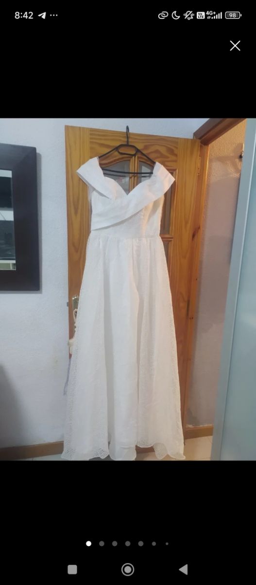 Vestido novia blanco talla 42