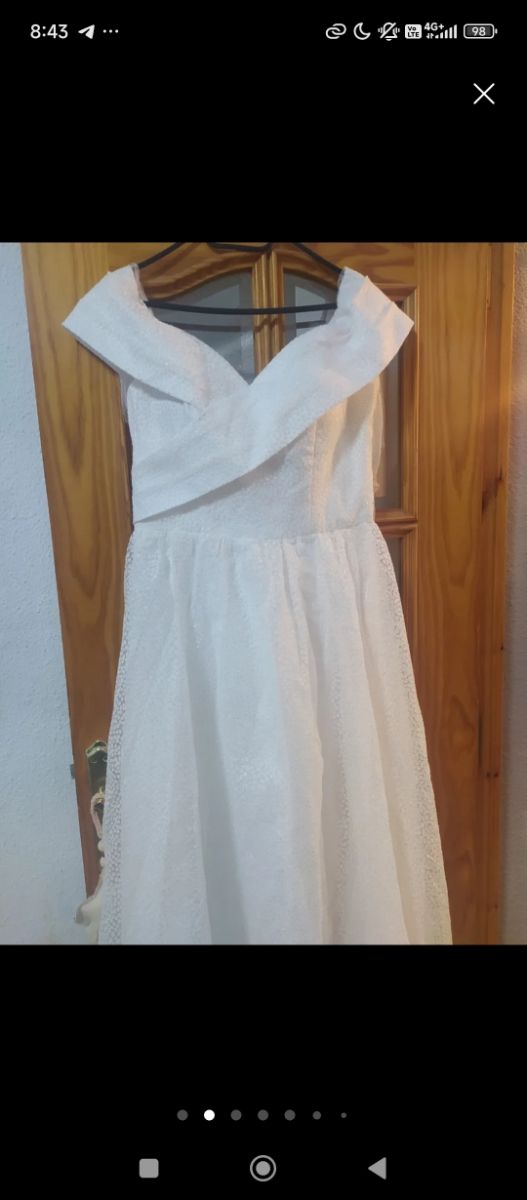 Vestido novia blanco talla 42