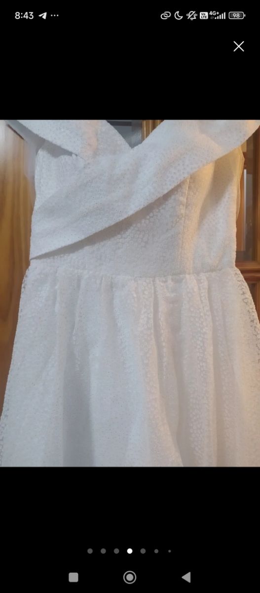 Vestido novia blanco talla 42