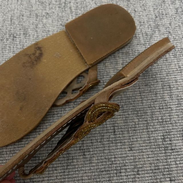 Sandali infradito pelle - oro