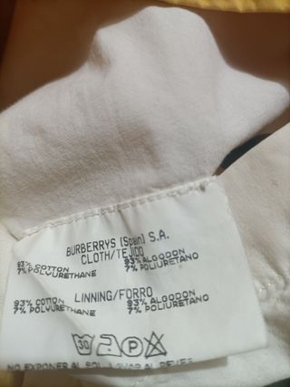 Cazadora Burberry's amarilla XXL