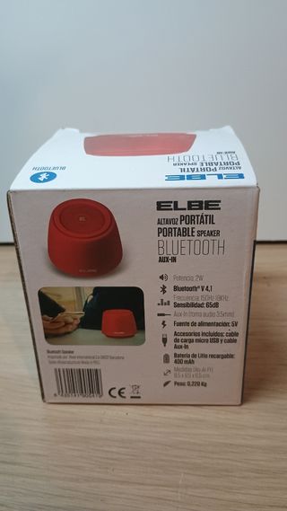 Altavoz ELBE Bluetooth rojo