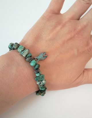 Bracciale Turchese Africano e Pesce