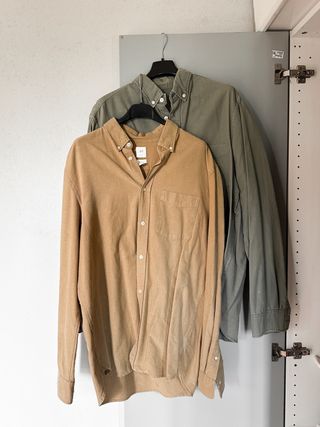 Se due Camicie uomo cammello & Verde H&M oxford 