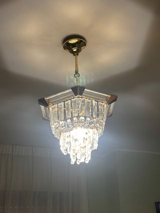 Lámpara lágrimas dorada